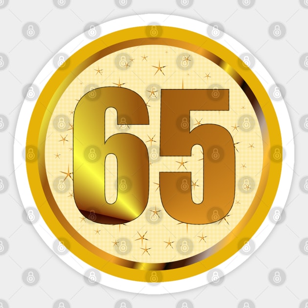 60 s retro vintage Golden Years 65 Sticker by PlanetMonkey